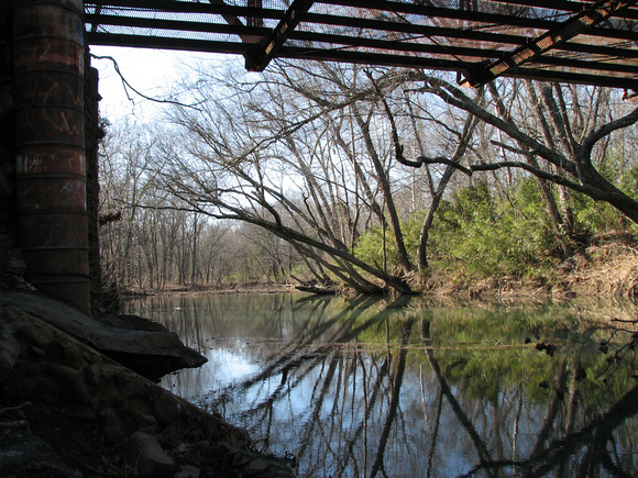 Reflecting under the Spadra Creek Bridge
