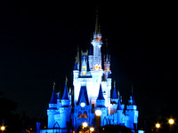 Cinderella Castle - Night - Blue