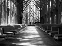 Anthony Chapel at Garvan Woodland Gardens - Black and White