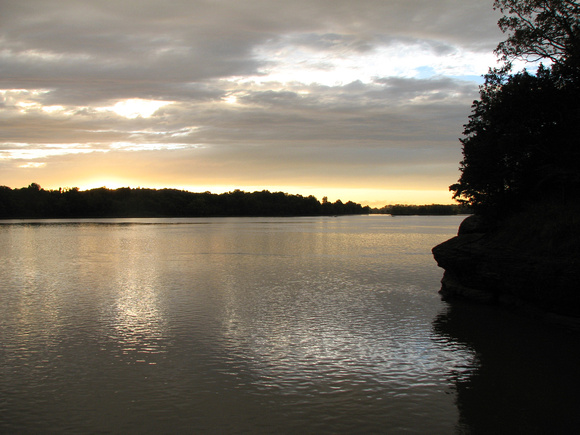 Facing the Arkansas River at Sunset