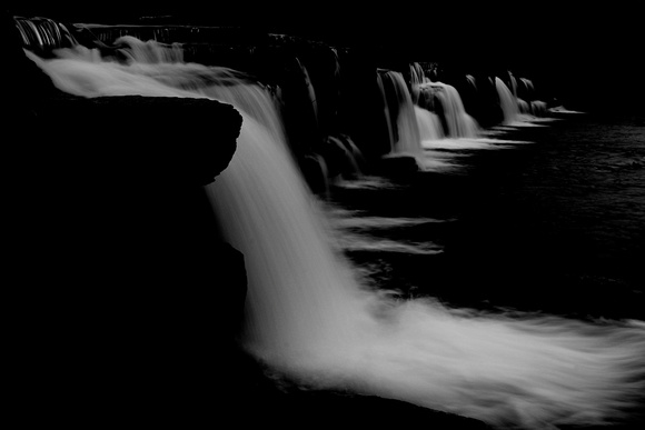 Natural Dam - Abstract Black and White