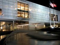 Night at the Clinton Library - Waving Flags