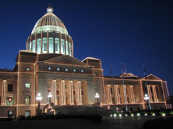 Twilight at the Arkansas State Capitol