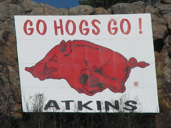 Go Hogs Go - An Atkins Landmark